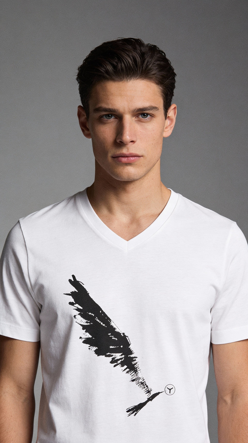 BirdY V-Neck Tee — Playful Bird Graphic T-Shirt