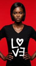 LOVE V-Neck BlackTee