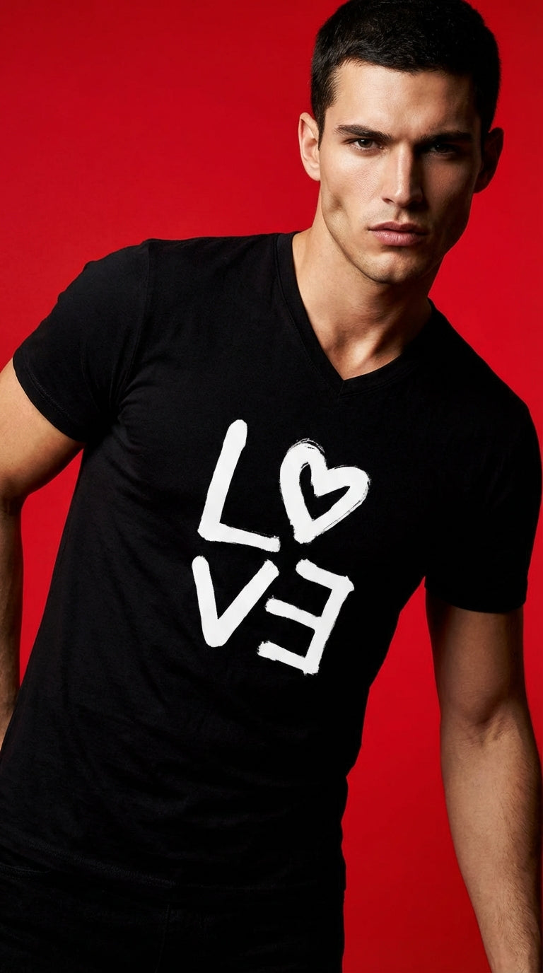 LOVE V-Neck BlackTee