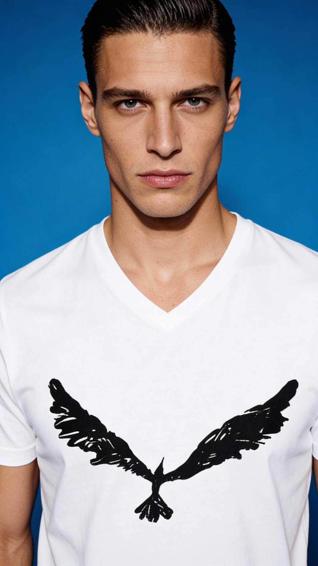 FREEDOM WINGS V-Neck Tee — Bird Graphic Shirt