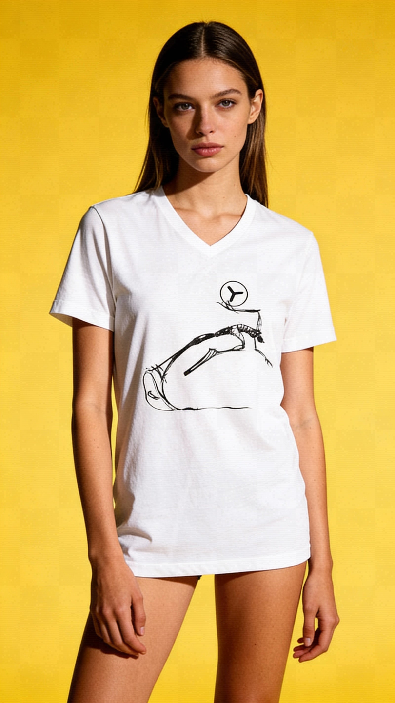 Y Runner V-Neck Tee — Running Team & Track Athlete Shirt